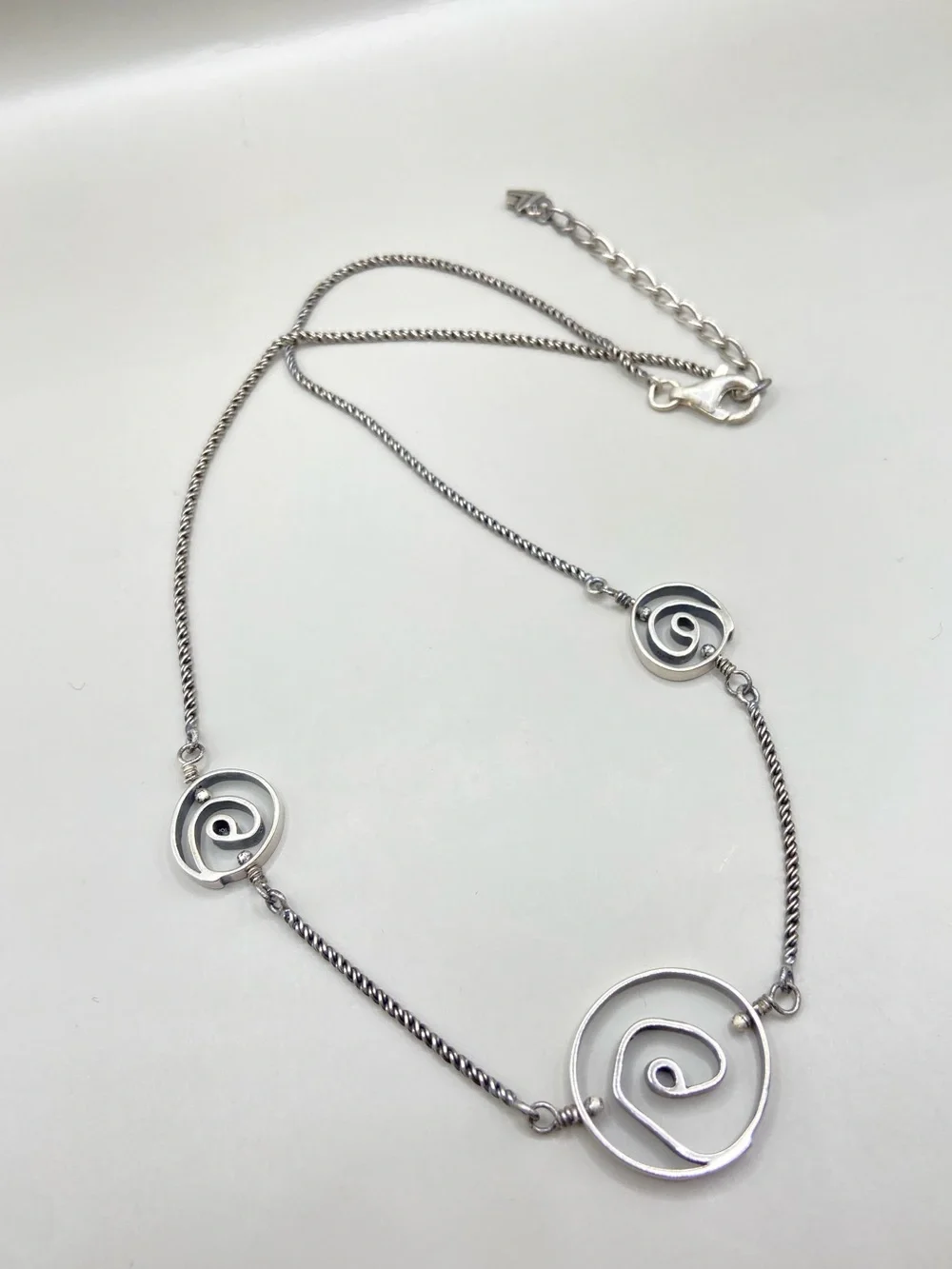 Silpada Sterling Circle Swirl Necklace